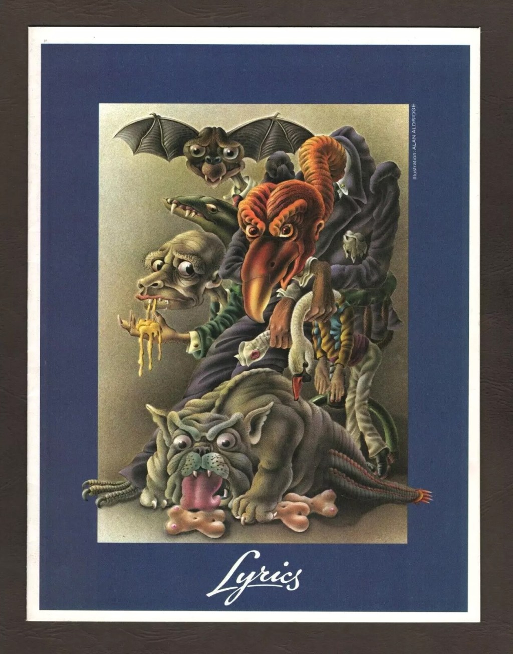 Lyric book from Elton John's Captain Fantastic lp