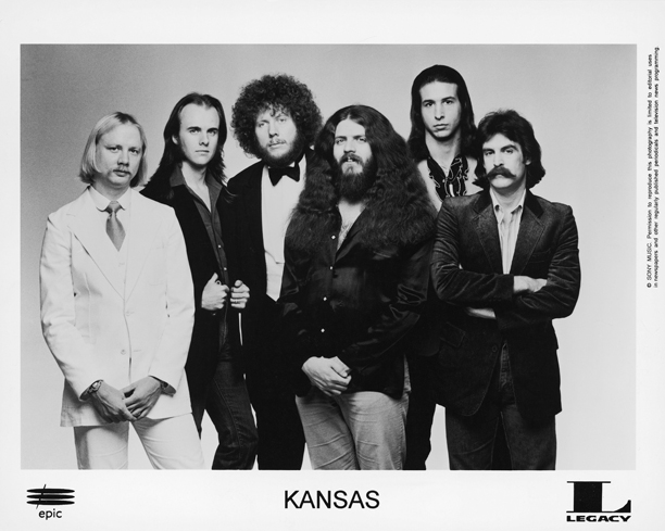 The band Kansas in mid 1970s - group shot