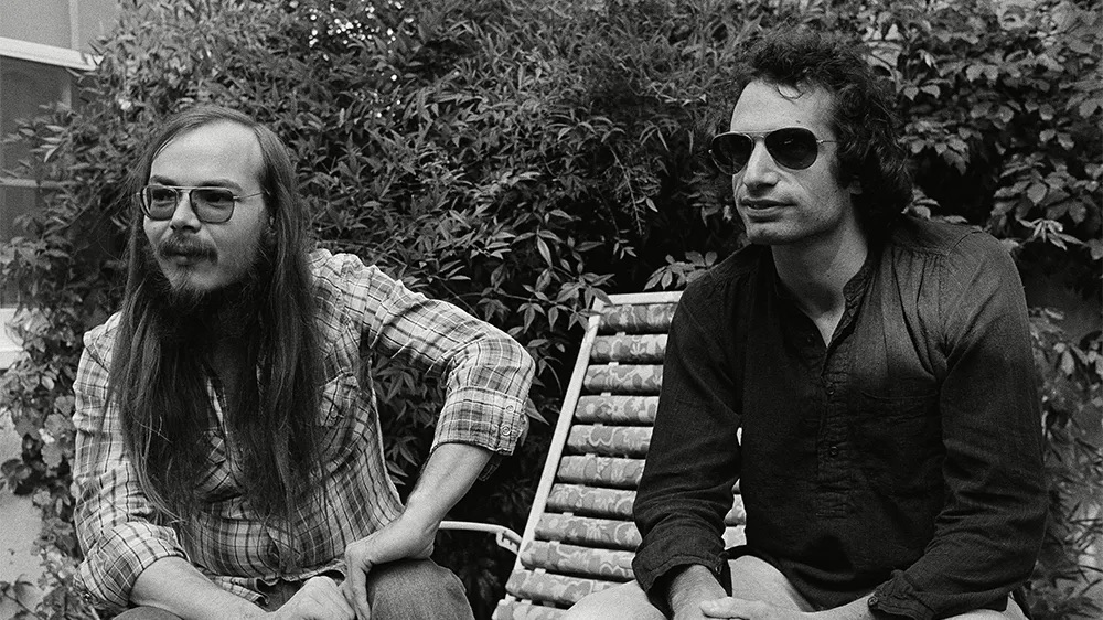 Black and white photo of Steely Dan