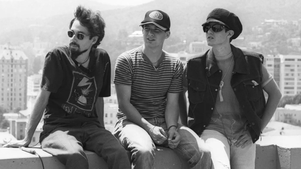Photo of The Beastie Boys on rooftop