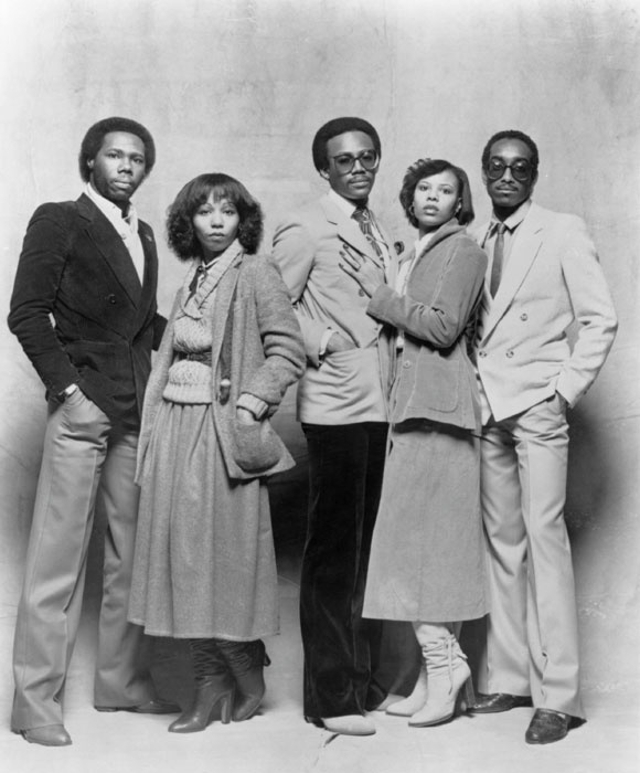 Group shot of the band Chic circa 1978