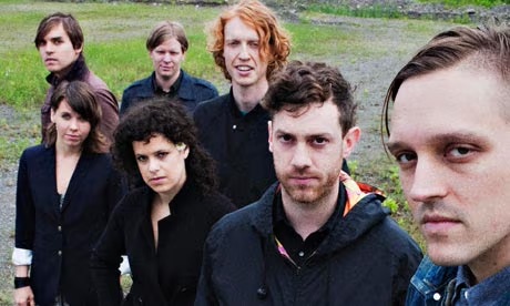 Group shot of the band Arcade Fire circa 2010