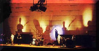 Pink Floyd on stage performing The Wall