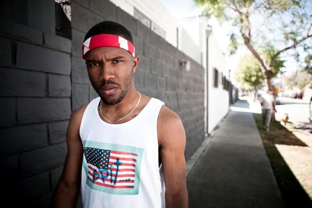 Outdoor photo of singer Frank Ocean