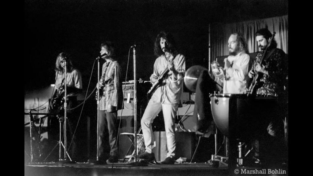 Group shot of The Mothers of Invention on stage