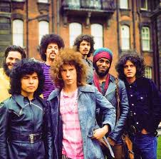 Group shot of the band Santana circa 1970