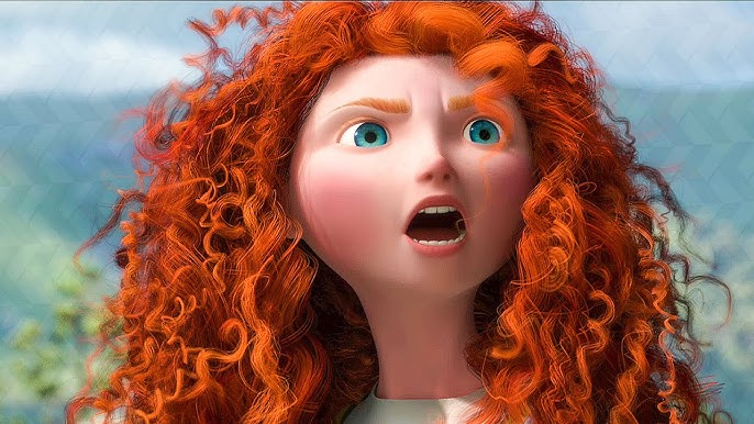 Merida from the movie Brave with an angry face