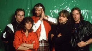 Group shot of the band Marillion 1985